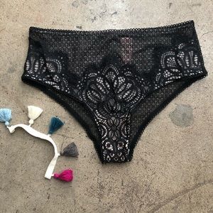 Sexy Black + Nude VS Lace Panty